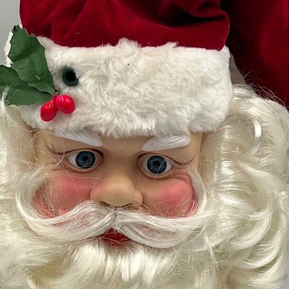 Santa Claus Head Only Vintage Style 9 inch